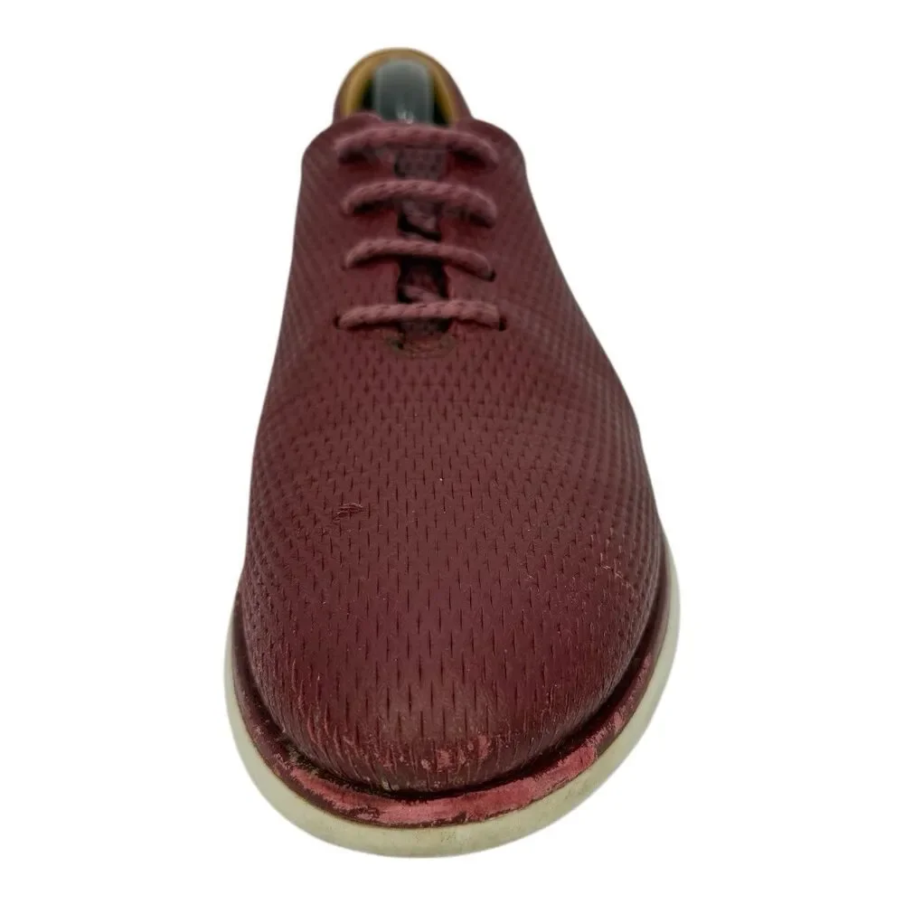 GIORGIO ARMANI Men’s Leather Sneakers Shoes Dark Red Size 8